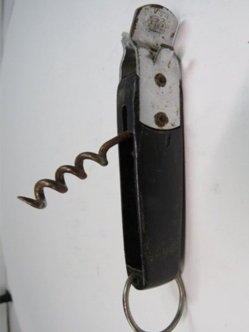 Vintage EKCO Multi-Tool Bottle Opener Corkscrew Can Punch USA 4.5" Black